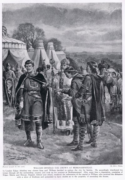 William Offered the Crown at Berkhampstead by Henry A. Payne